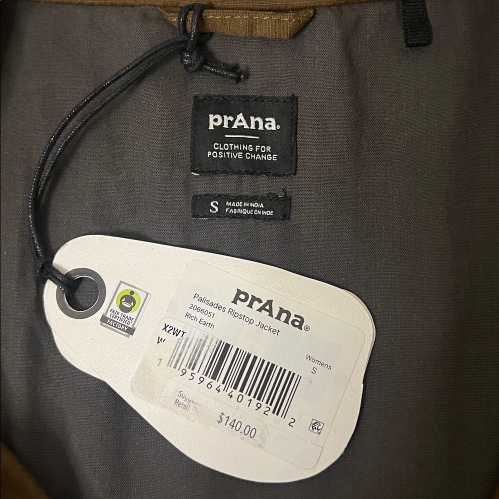 NWT PRANA Women’s palisades ripstop jacket Rich Earth Size Small - Picture 9 of 12